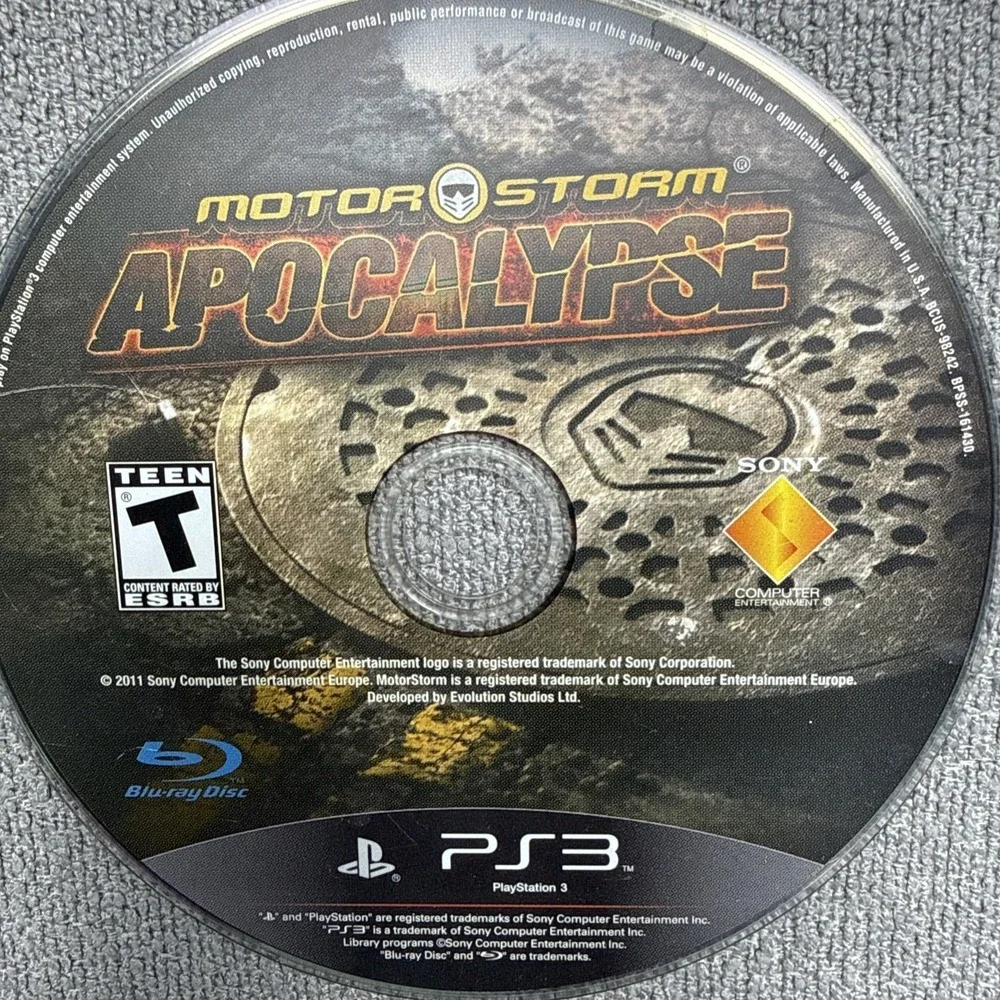 MotorStorm‎ Apocalypse Playstation 3 Disc Only